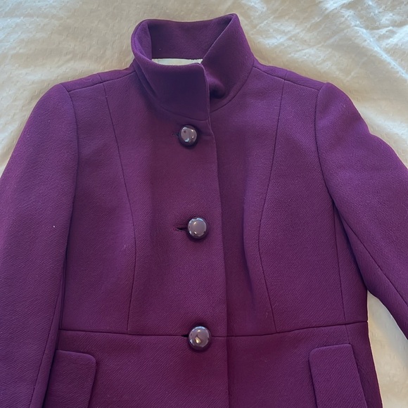 J. Crew Plum Coat with Thinsulate Size 2P - Picture 10 of 13